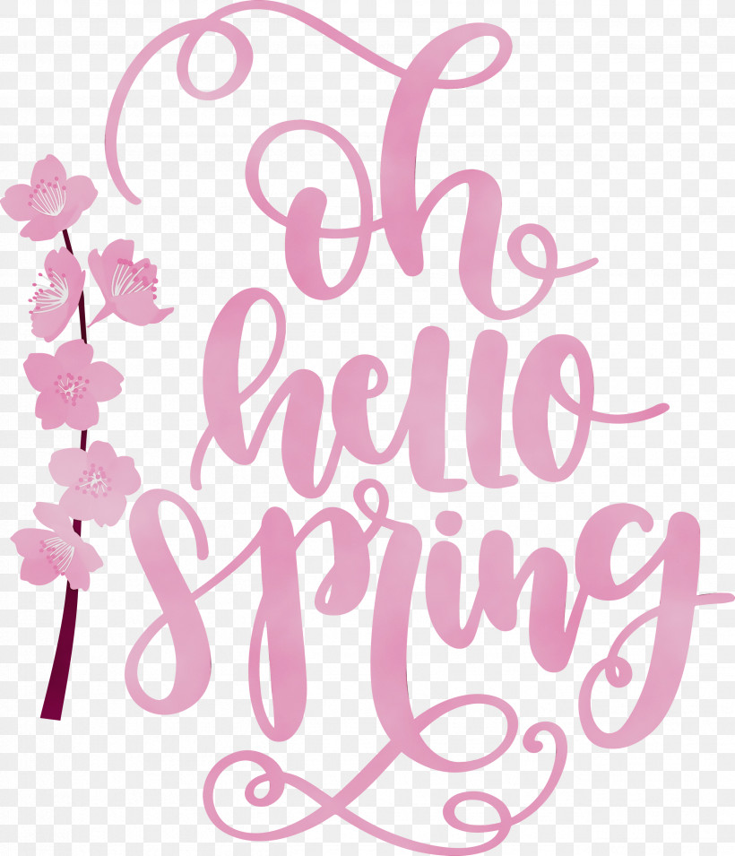 Calligraphy Logo Text Drawing, PNG, 2574x3000px, Hello Spring, Calligraphy, Drawing, Logo, Paint Download Free