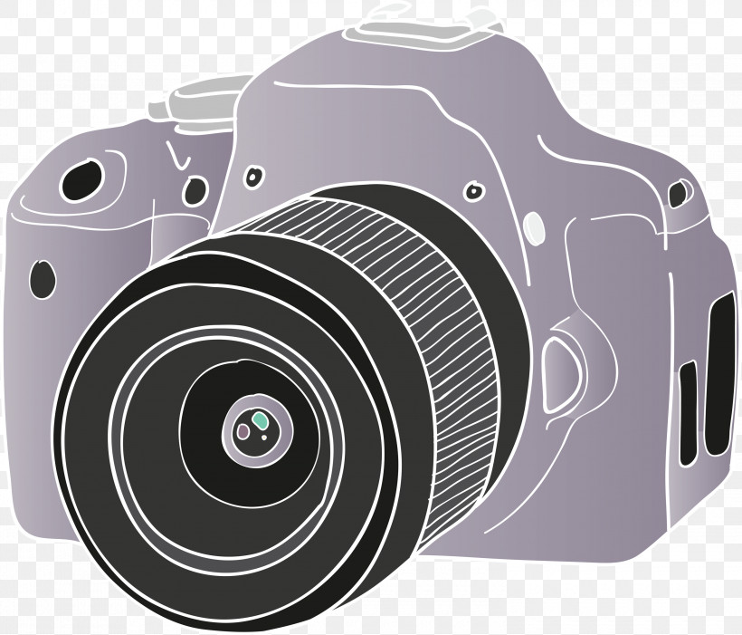 Camera Lens, PNG, 3000x2565px, Cartoon Camera, Camera, Camera Lens, Computer Hardware, Digital Slr Download Free