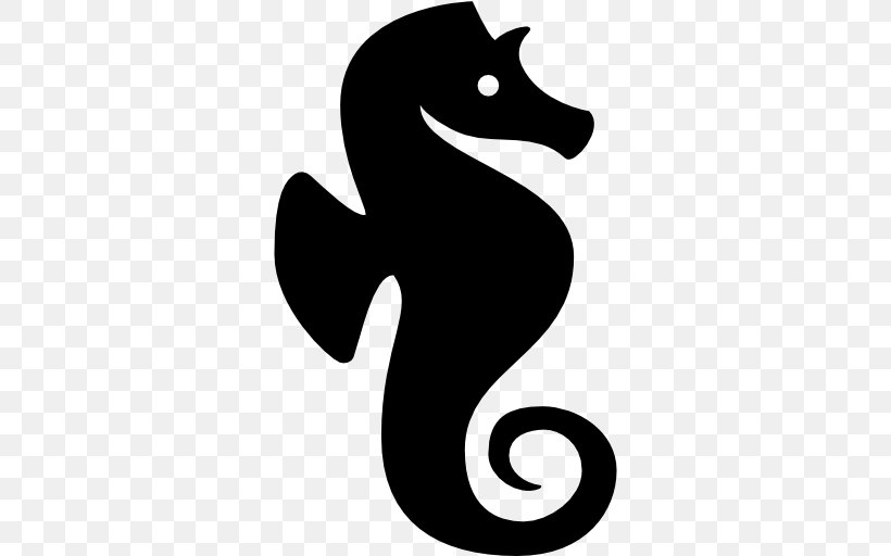 Seahorse Clip Art, PNG, 512x512px, Seahorse, Animal, Beak, Black And White, Emoticon Download Free