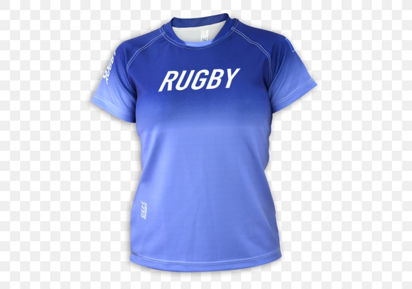 T-shirt Sleeve Sports Fan Jersey Rugby, PNG, 550x575px, Tshirt, Active Shirt, Blue, Brand, Clothing Download Free