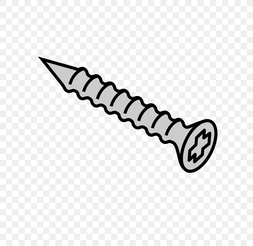 Screwdriver Clip Art, PNG, 800x800px, Screw, Black And White, Cold Weapon, Countersink, Hardware Accessory Download Free