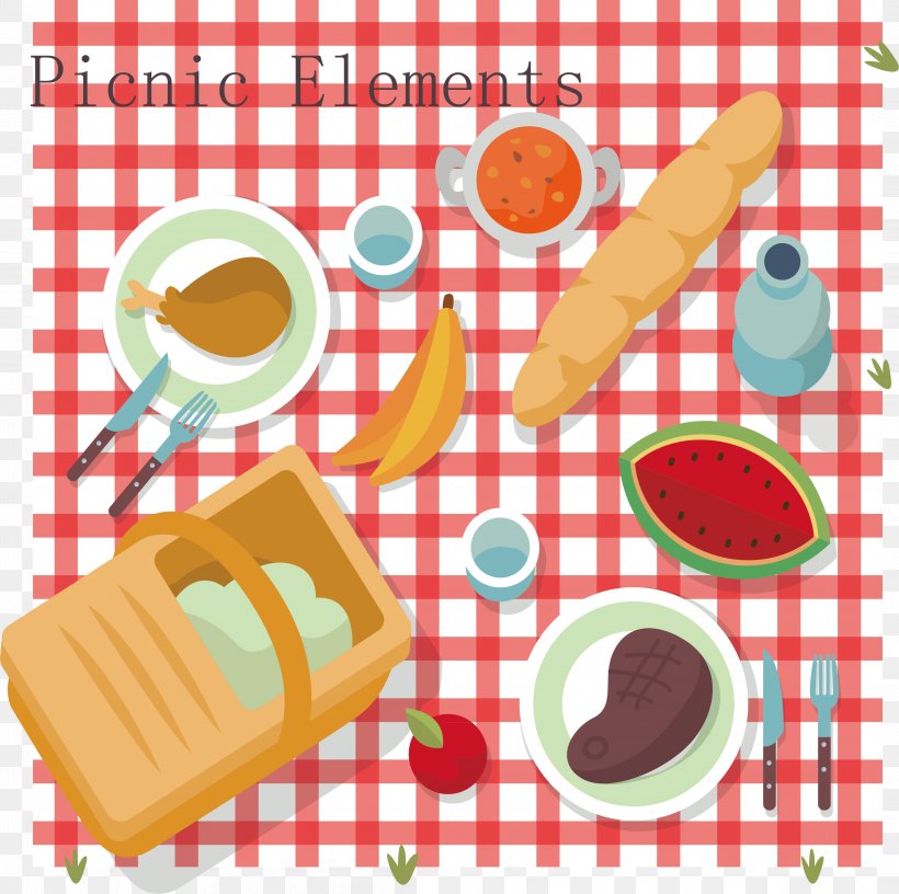 Barbecue Picnic Illustration, PNG, 4419x4400px, Barbecue, Area, Baby Toys, Flat Design, Food Download Free