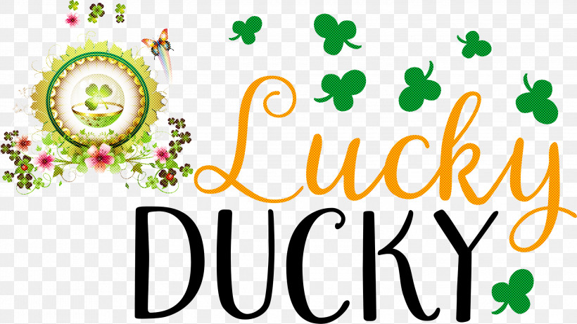 Lucky Ducky Patricks Day Saint Patrick, PNG, 3000x1689px, Patricks Day, Floral Design, Logo, M, Meter Download Free