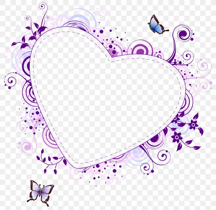 Purple Heart Clip Art, PNG, 1669x1619px, Watercolor, Cartoon, Flower, Frame, Heart Download Free