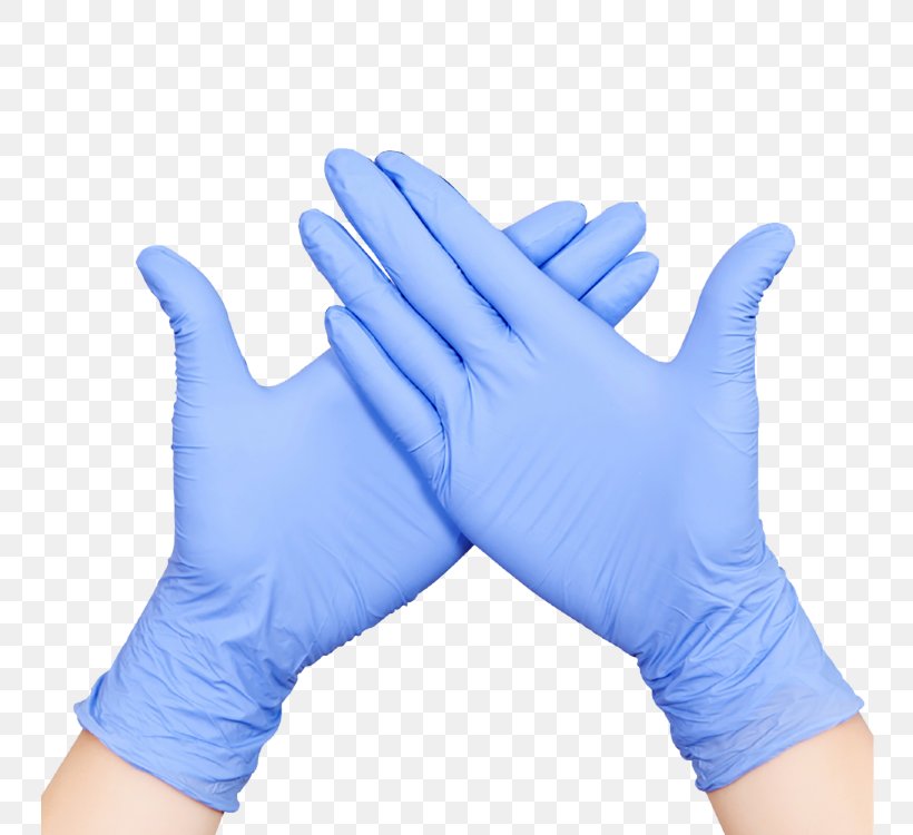 Rubber Glove Natural Rubber Nitrile Rubber Medical Glove, PNG, 750x750px, Glove, Blue, Cleanroom, Clothing, Disposable Download Free