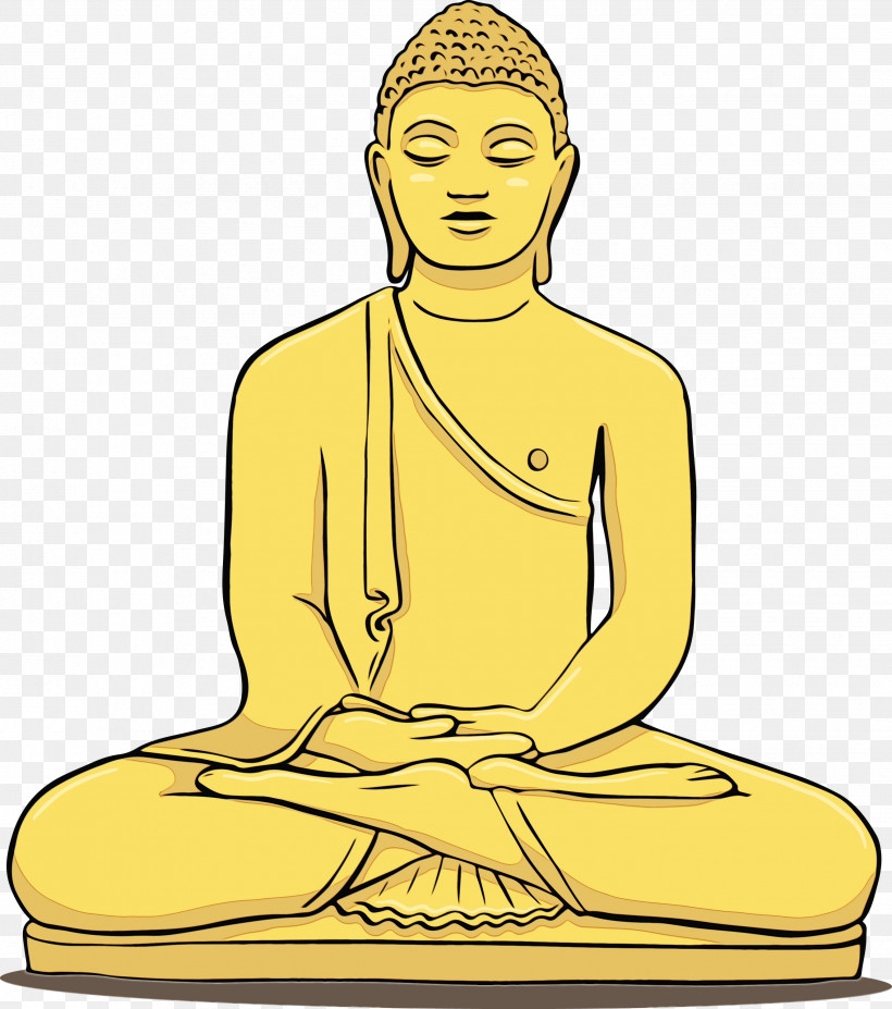 Sitting Meditation Yellow Head Zen Master, PNG, 2652x3000px, Bodhi Day, Balance, Bodhi, Guru, Hand Download Free