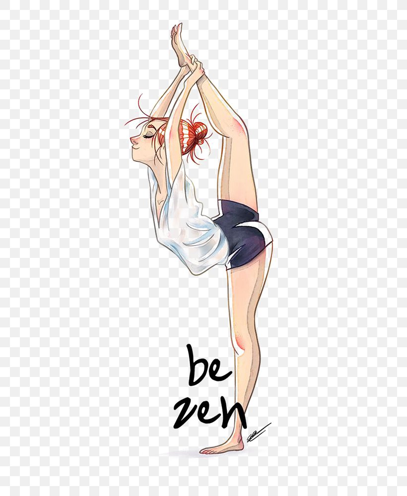 Yoga Drawing Physical Exercise Illustration, PNG, 503x1000px, Watercolor, Cartoon, Flower, Frame, Heart Download Free