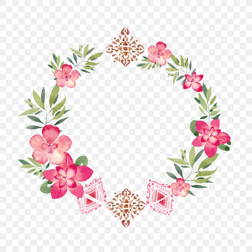 Design Sticker Wreath Image Flower, PNG, 1024x1024px, Sticker, Art, Cut Flowers, Decor, Floral Design Download Free
