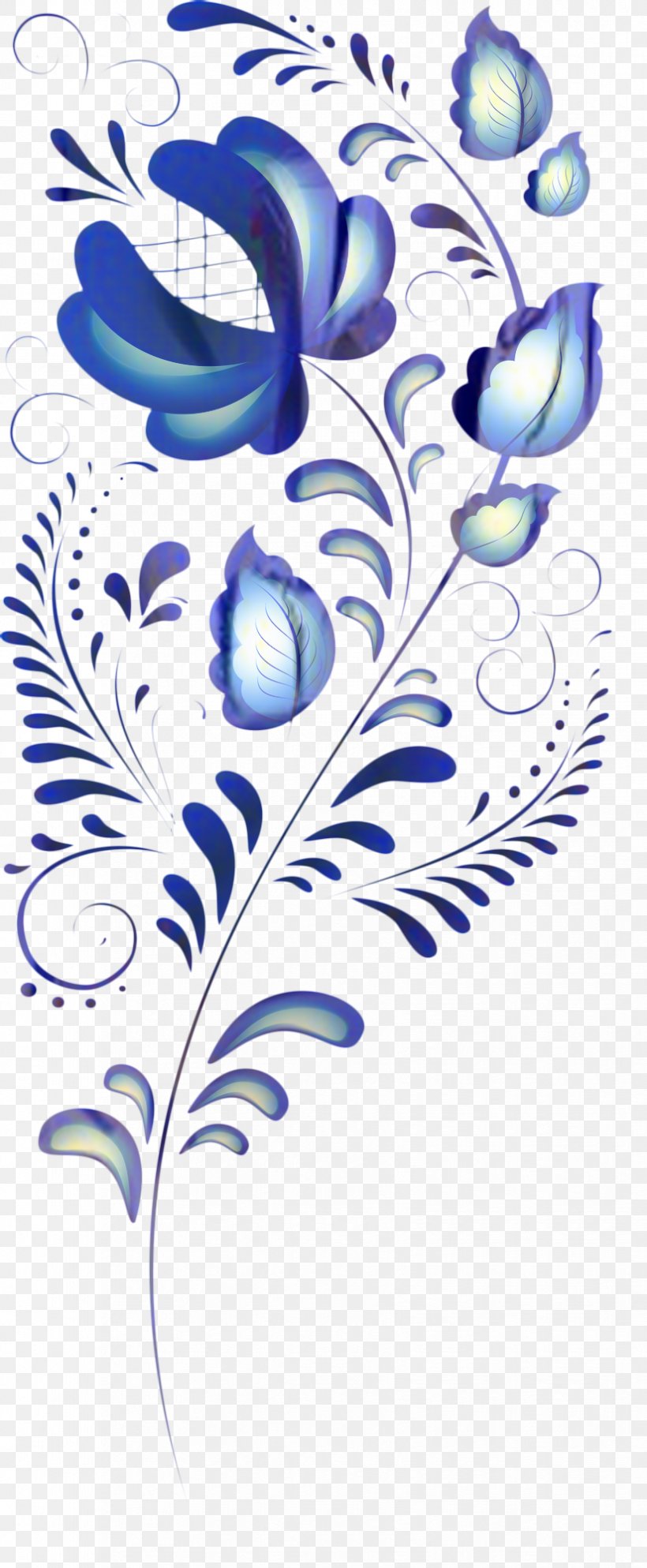 Floral Ornament, PNG, 825x2000px, Floral Design, Cobalt Blue, Drawing, Feather, Flower Download Free