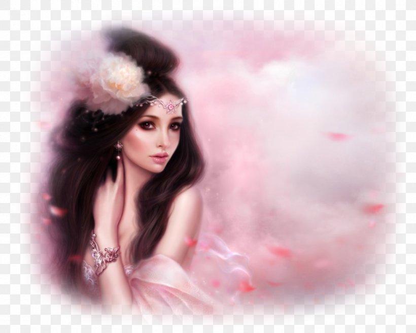 Digital Art Female Desktop Wallpaper, PNG, 900x720px, Watercolor, Cartoon, Flower, Frame, Heart Download Free