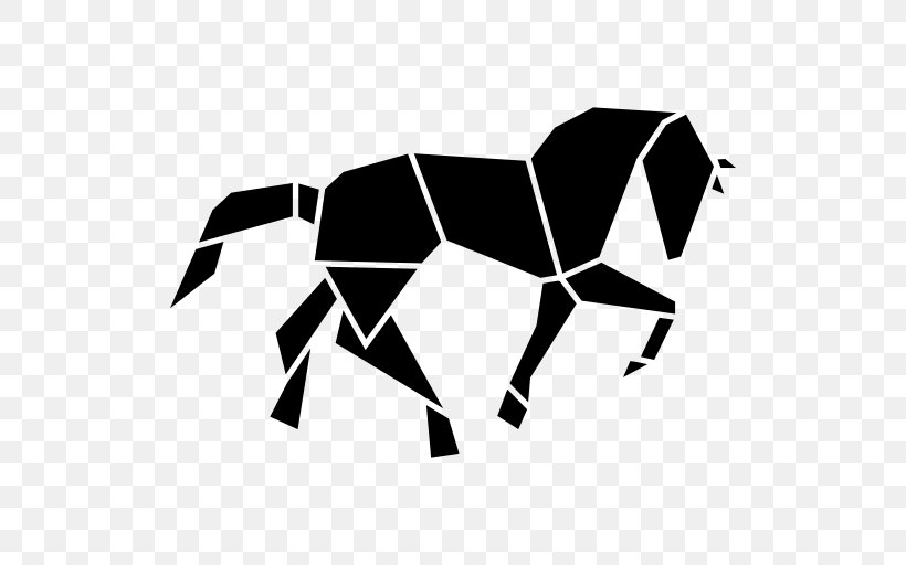 Horse Polygon Geometry Shape Triangle, PNG, 512x512px, Horse, Afacere, Art, Black, Black And White Download Free