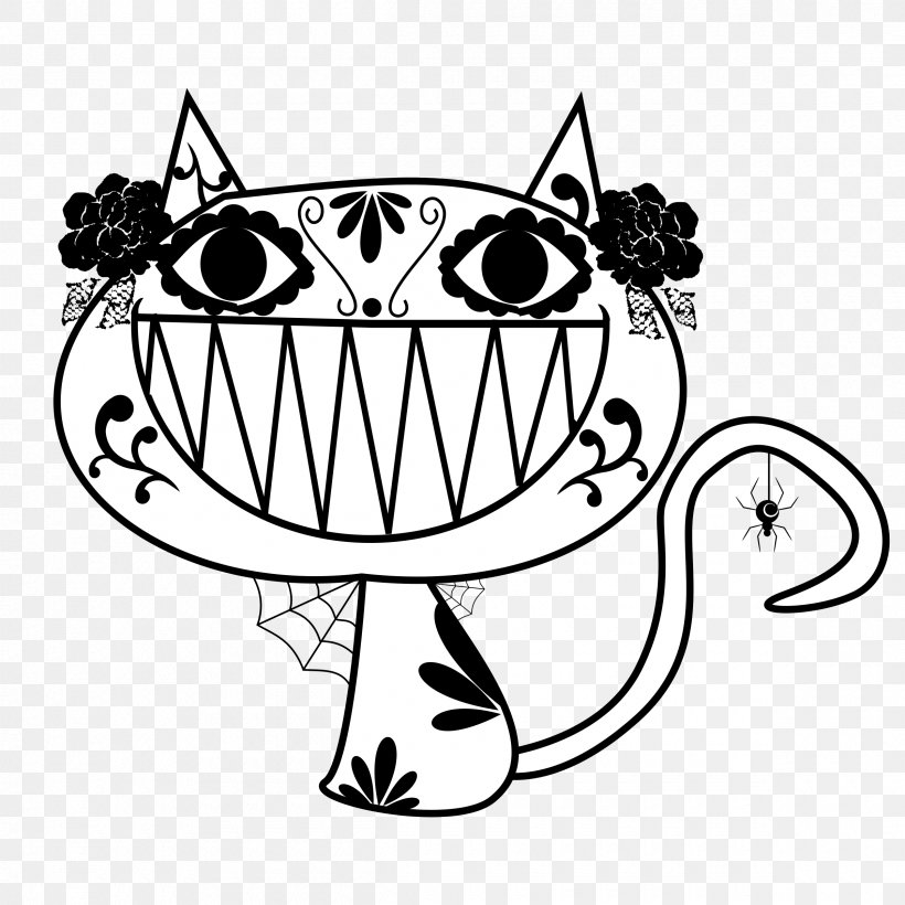 Cat Kitten Drawing Clip Art, PNG, 2400x2400px, Cat, Art, Artwork, Black, Black And White Download Free