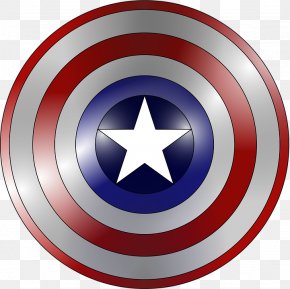 Cartoon Shield - Captain America's Shield Superhero Clip Art PNG