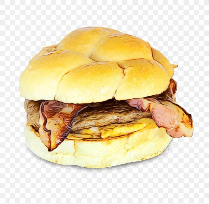 Hamburger, PNG, 950x930px, Watercolor, Bacon Sandwich, Breakfast Roll, Breakfast Sandwich, Cheeseburger Download Free