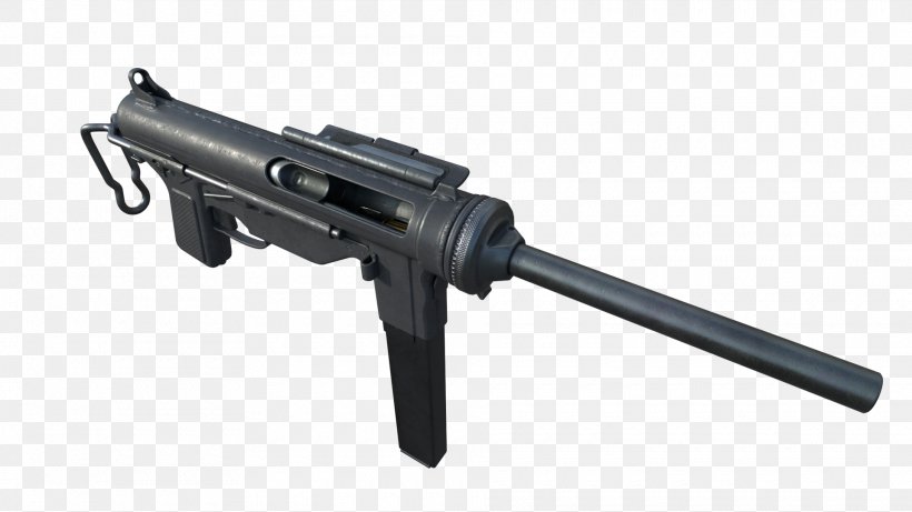Trigger Firearm Weapon M3 Submachine Gun, PNG, 1920x1080px, Watercolor, Cartoon, Flower, Frame, Heart Download Free