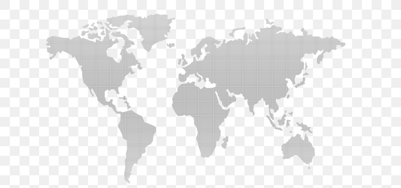 World Map Vector Graphics Globe, PNG, 651x386px, World, Atlas, Black And White, Cartography, Decal Download Free