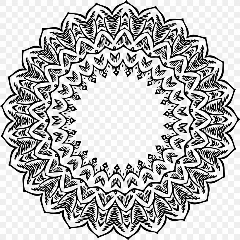 Photography Royalty-free, PNG, 2396x2400px, Photography, Area, Black And White, Doily, Drawing Download Free