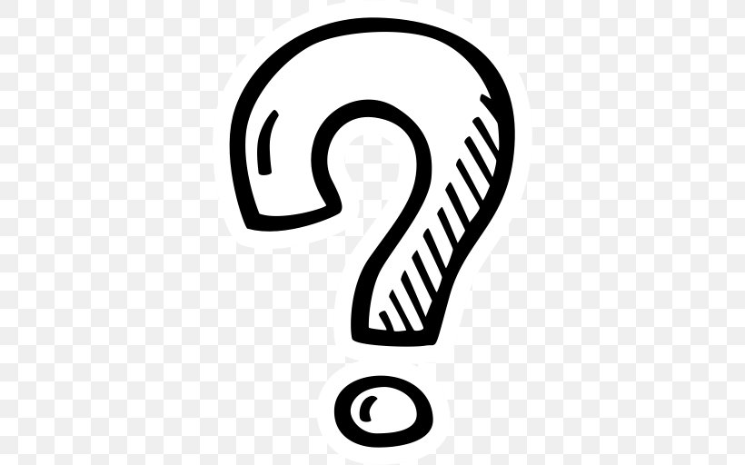 Question Mark Drawing, PNG, 512x512px, Question Mark, Area, Black And White, Brand, Drawing Download Free