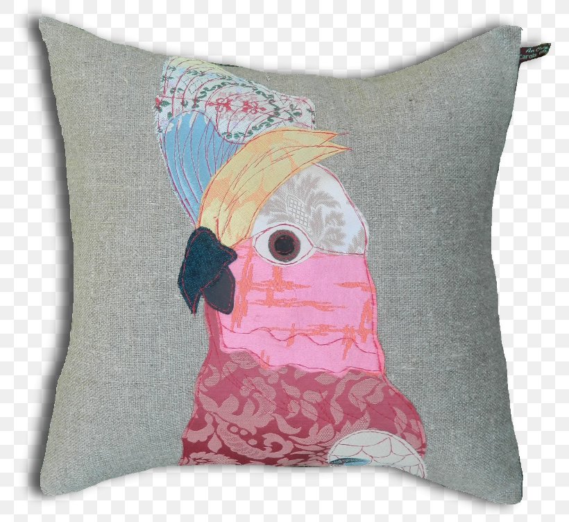 Throw Pillows Cushion Feather Cockatoo, PNG, 787x751px, Pillow, Airedale Terrier, Applique, Cockatoo, Critters Download Free