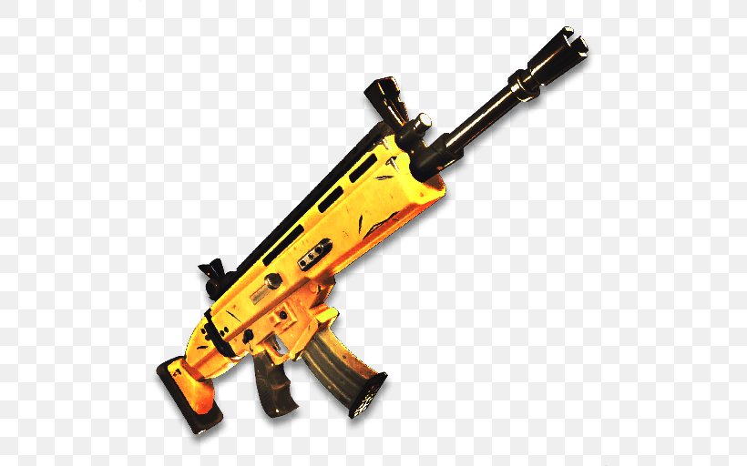 Fortnite Battle Royale FN SCAR Weapon Firearm, PNG, 512x512px, Watercolor, Cartoon, Flower, Frame, Heart Download Free