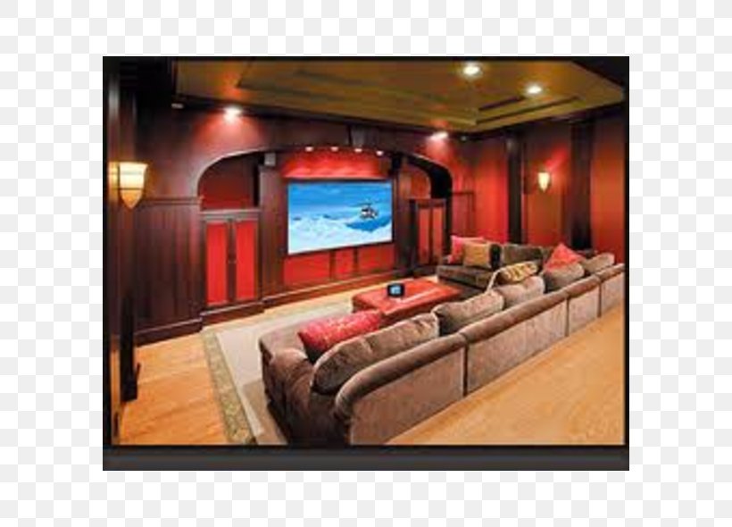 Home Theater Systems Cinema Interior Design Services Room, PNG, 590x590px, Home Theater Systems, Cinema, Display Device, Entertainment, Entertainment Centers Tv Stands Download Free