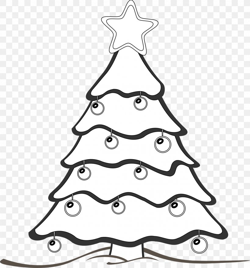 Santa Claus Christmas Tree Christmas Ornament Clip Art, PNG, 1979x2123px, Santa Claus, Area, Black And White, Christmas, Christmas Decoration Download Free