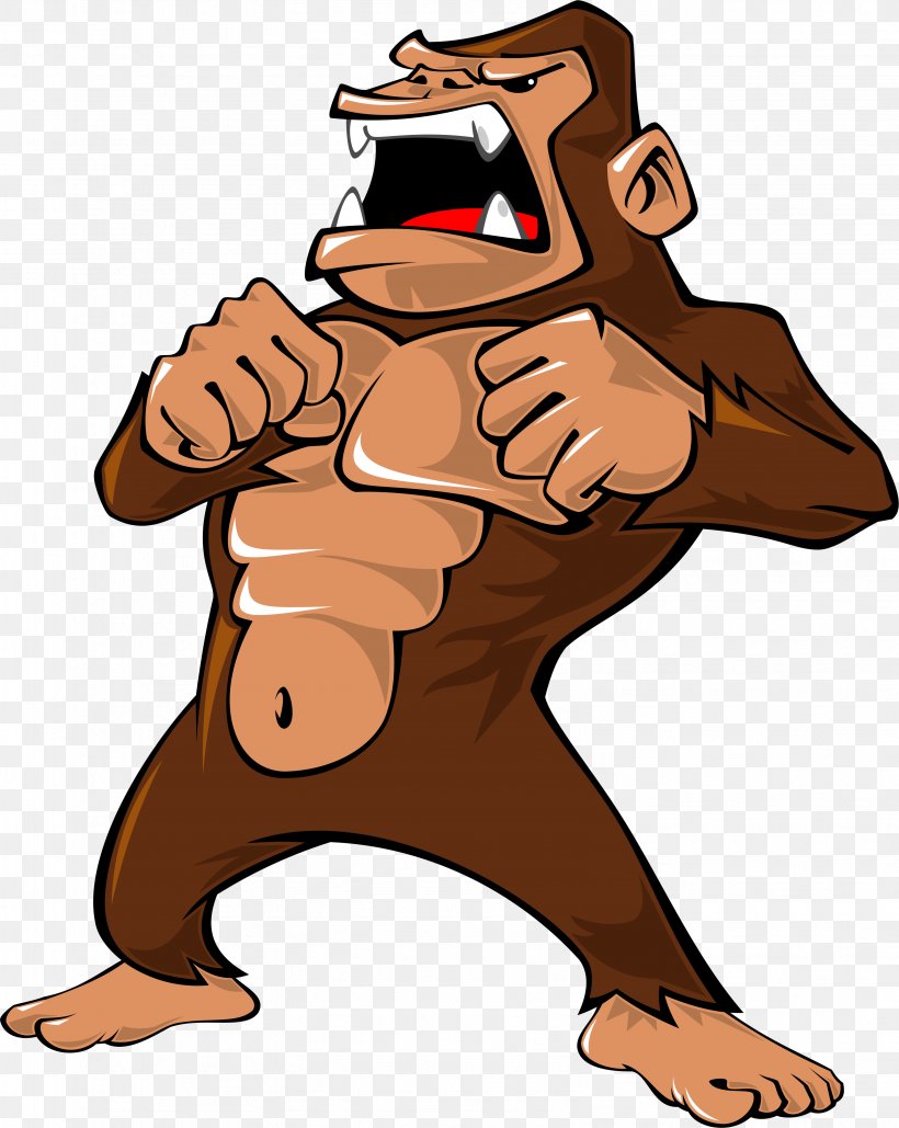 Ape Western Gorilla Gorilla Grodd Clip Art, PNG, 3166x3973px, Ape, Bear, Carnivoran, Cartoon, Chimpanzee Download Free