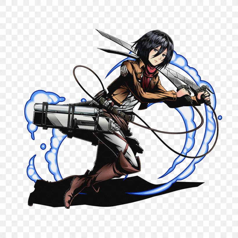 Mikasa Ackerman Eren Yeager Hange Zoe Puzzle & Dragons Attack On Titan, PNG, 1024x1024px, Watercolor, Cartoon, Flower, Frame, Heart Download Free