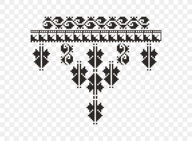Romania Cross-stitch Embroidery Pattern, PNG, 600x600px, Romania, Black, Black And White, Branch, Crossstitch Download Free