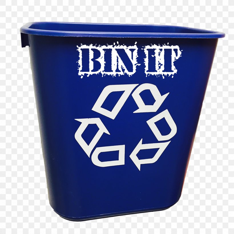 Rubbish Bins & Waste Paper Baskets Recycling Bin, PNG, 1000x1000px, Paper, Blue, Cobalt Blue, Landfill, Plastic Download Free