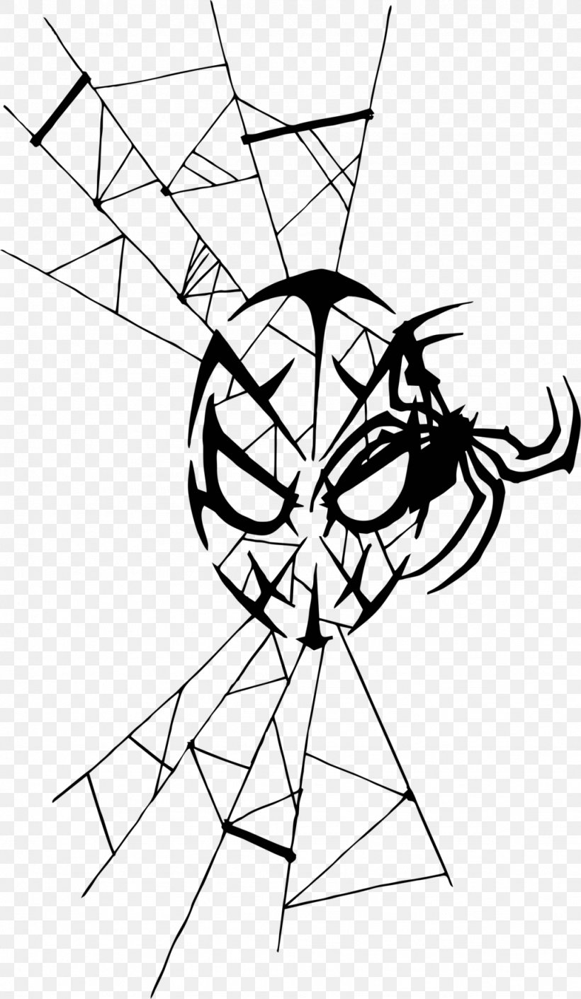 Spider-Man Drawing Tattoo, PNG, 1024x1763px, Spiderman, Area, Art, Artwork, Black Download Free