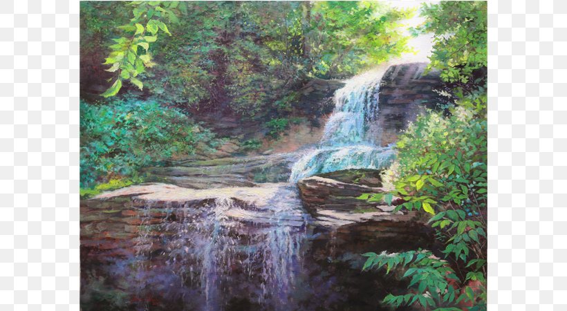 Watercolor Painting Jack Paluh Arts Inc Waterfall, PNG, 726x450px, Painting, Arroyo, Art, Artist, Bayou Download Free