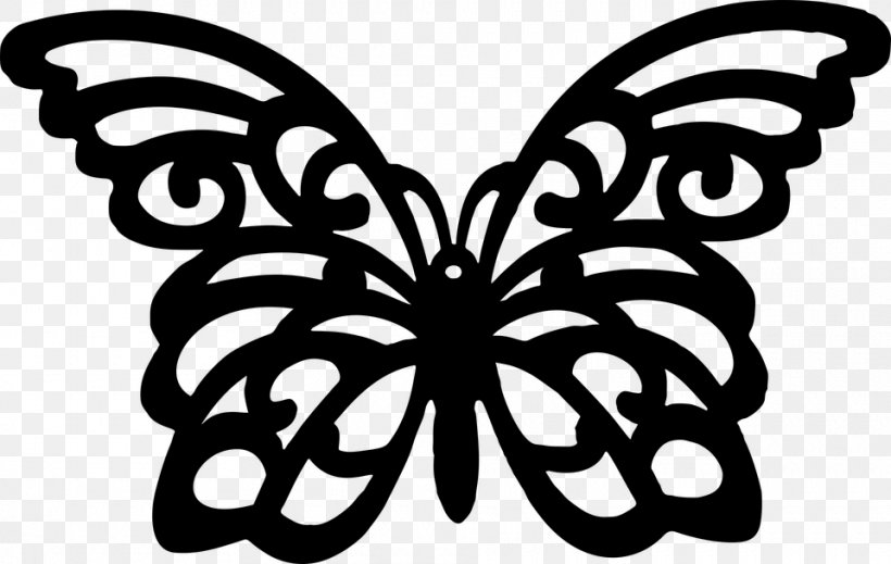 Butterfly Silhouette Clip Art Vector Graphics Insect, PNG, 960x608px, Butterfly, Art, Blackandwhite, Drawing, Insect Download Free
