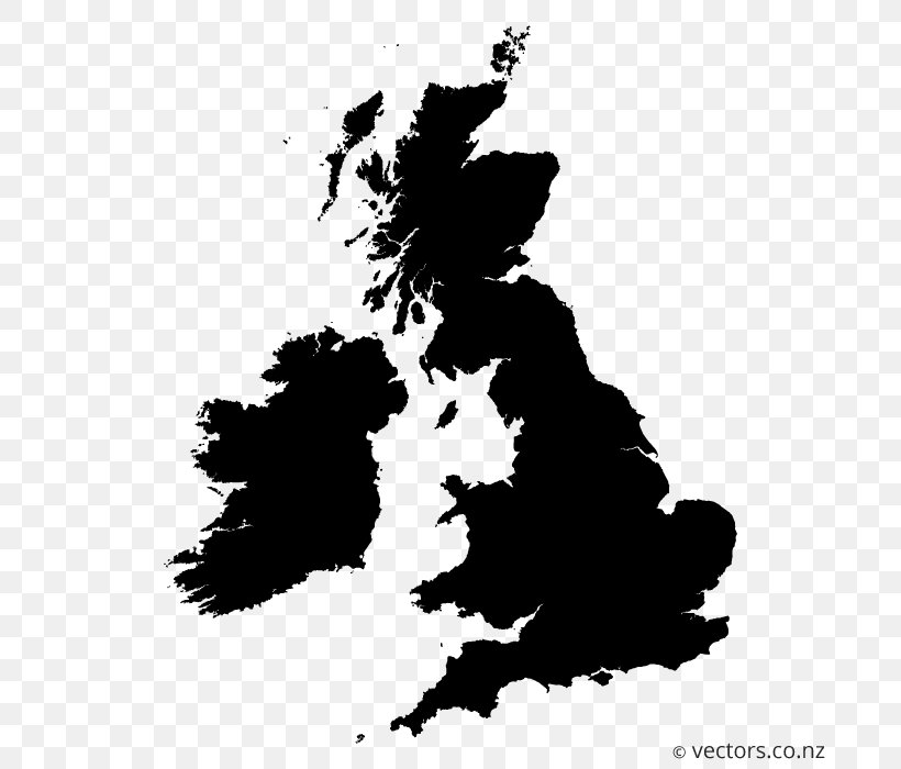 British Isles England Vector Map, PNG, 700x700px, British Isles, Art, Black, Black And White, Blank Map Download Free