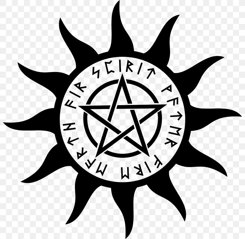 Pentagram Pentacle Wicca Clip Art, PNG, 800x800px, Pentagram, Artwork, Black And White, Fire, Logo Download Free
