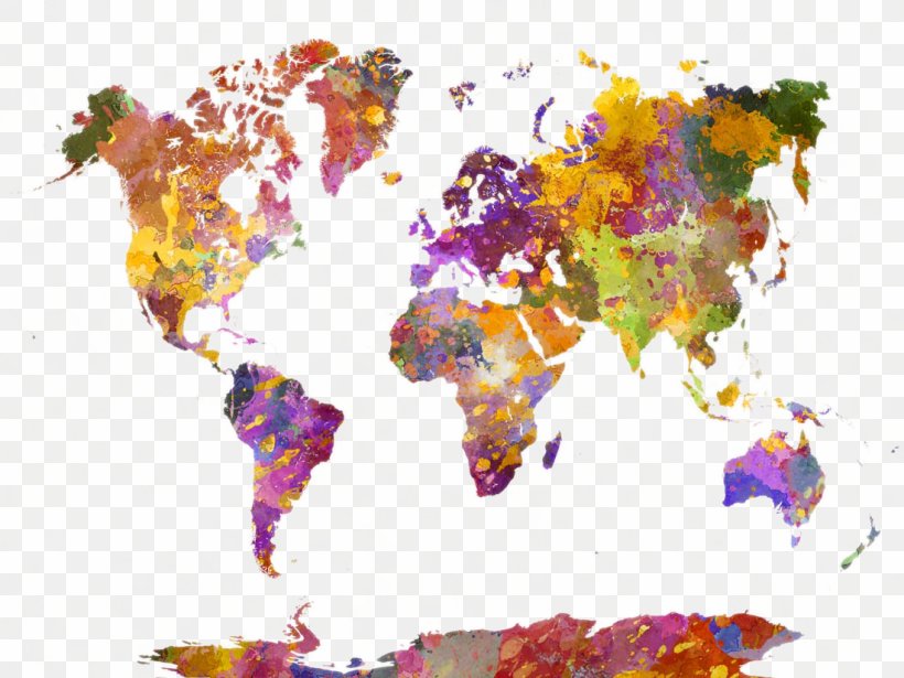 Watercolor Painting World Map Canvas, PNG, 1100x825px, Watercolor Painting, Abstract Art, Art, Canvas, Canvas Print Download Free