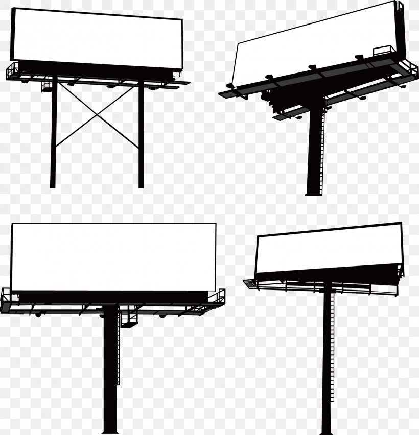 Billboard Advertising Graphic Design, PNG, 1941x2019px, Billboard, Advertising, Black And White, Business Card, Furniture Download Free