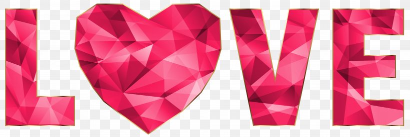 Diamond Heart Pink, PNG, 8000x2683px, Heart, Color, Love, Magenta, Petal Download Free