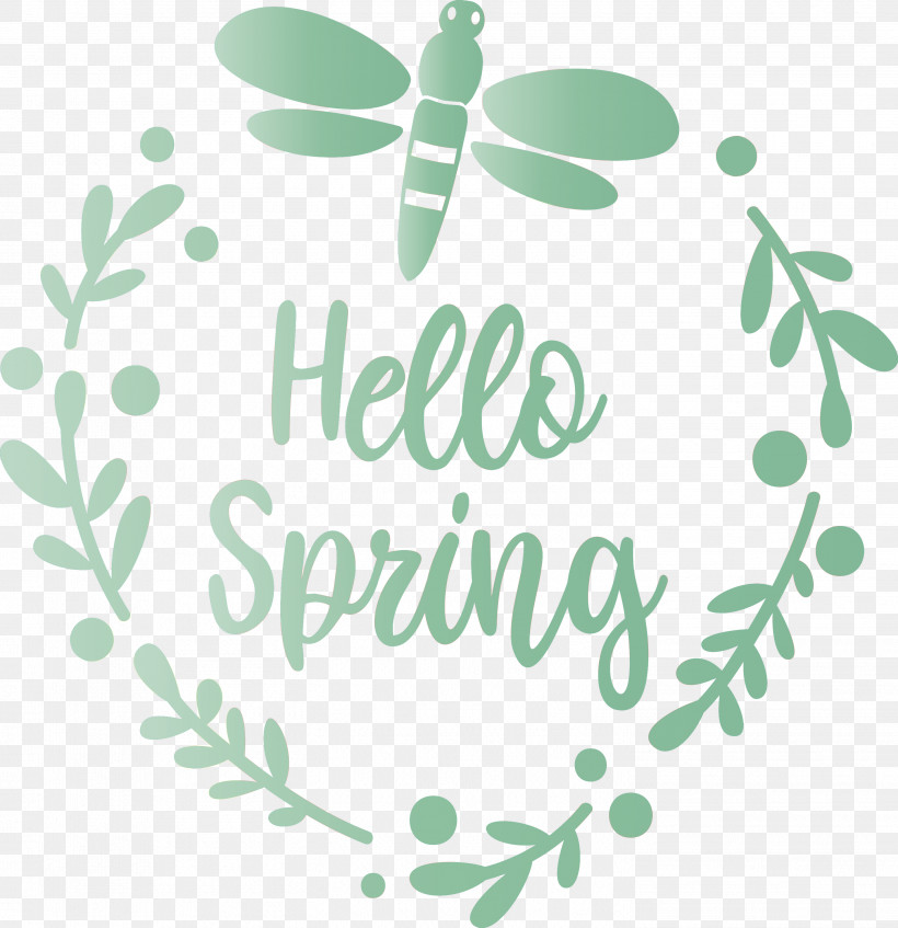 Hello Spring Spring, PNG, 2902x3000px, Hello Spring, Branch, Calligraphy, Green, Leaf Download Free