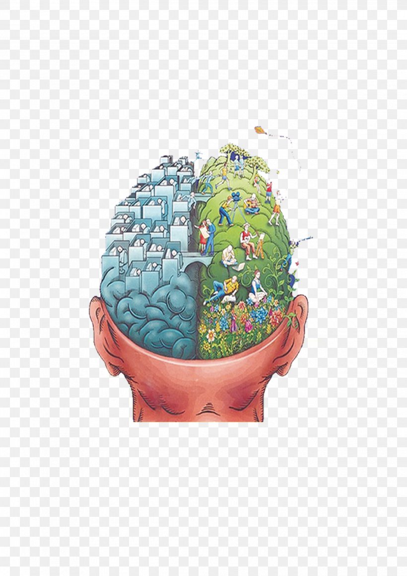 Lateralization Of Brain Function Cerebral Hemisphere Brain Mapping Thought, PNG, 2480x3508px, Watercolor, Cartoon, Flower, Frame, Heart Download Free