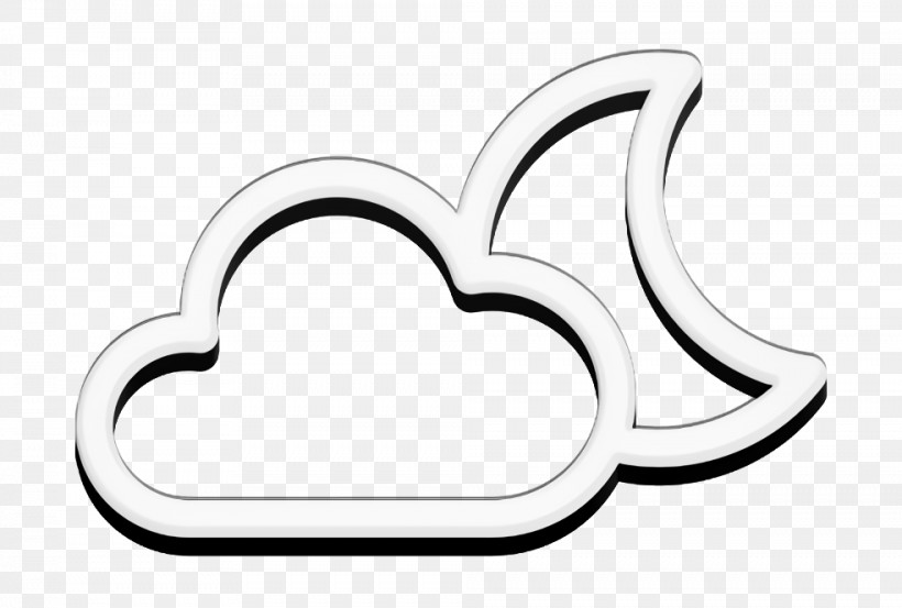 Cloud Icon Weather Linear Icon Dark Night Icon, PNG, 984x664px, Cloud Icon, Black, Black And White, Chemical Symbol, Jewellery Download Free