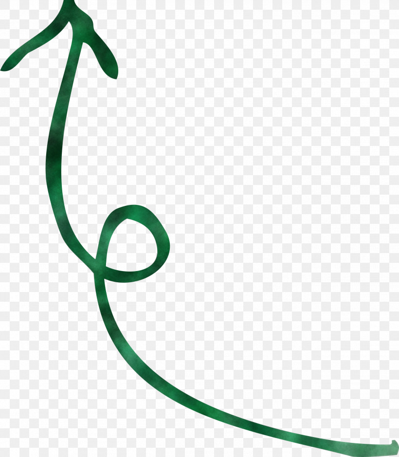 Curved Arrow, PNG, 2618x3000px, Curved Arrow, Green, Line, Plant Download Free