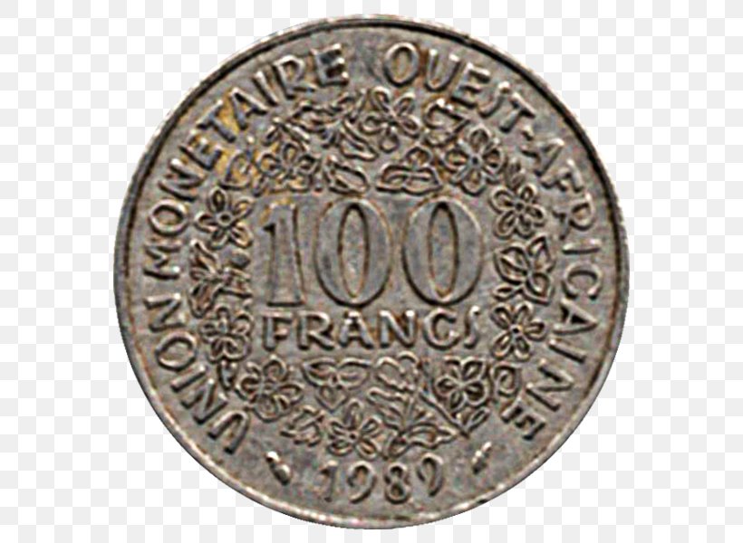 Coin Frånsida Currency CFA Franc West African Economic And Monetary Union, PNG, 600x600px, Coin, Advers, Cash, Cfa Franc, Copper Download Free