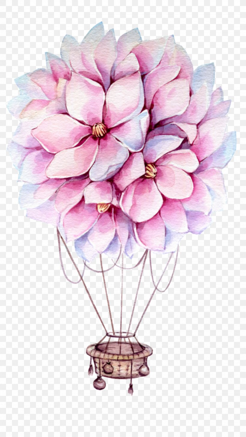 Hot Air Balloon Watercolor Painting Clip Art, PNG, 1440x2560px, Balloon, Art, Balloon Modelling, Birthday, Cut Flowers Download Free