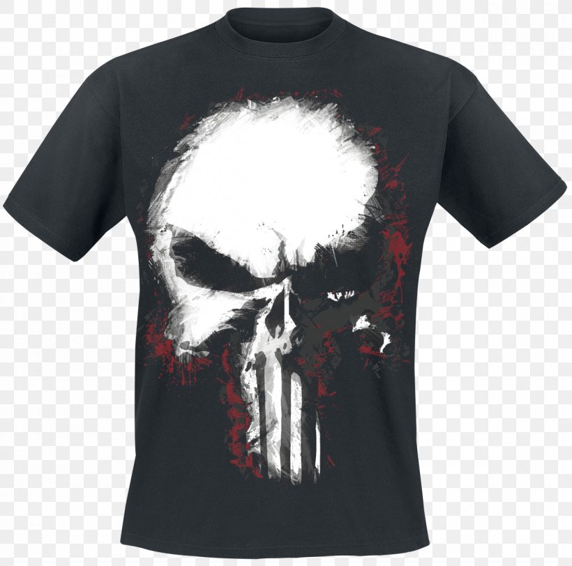 Punisher T-shirt EMP Merchandising Fan, PNG, 1200x1189px, Punisher, Active Shirt, Black, Bone, Brand Download Free