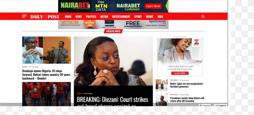 Nigeria Newspaper Online Advertising Public Relations, PNG, 1499x679px, Nigeria, Advertising, Breaking News, Display Advertising, Information Download Free