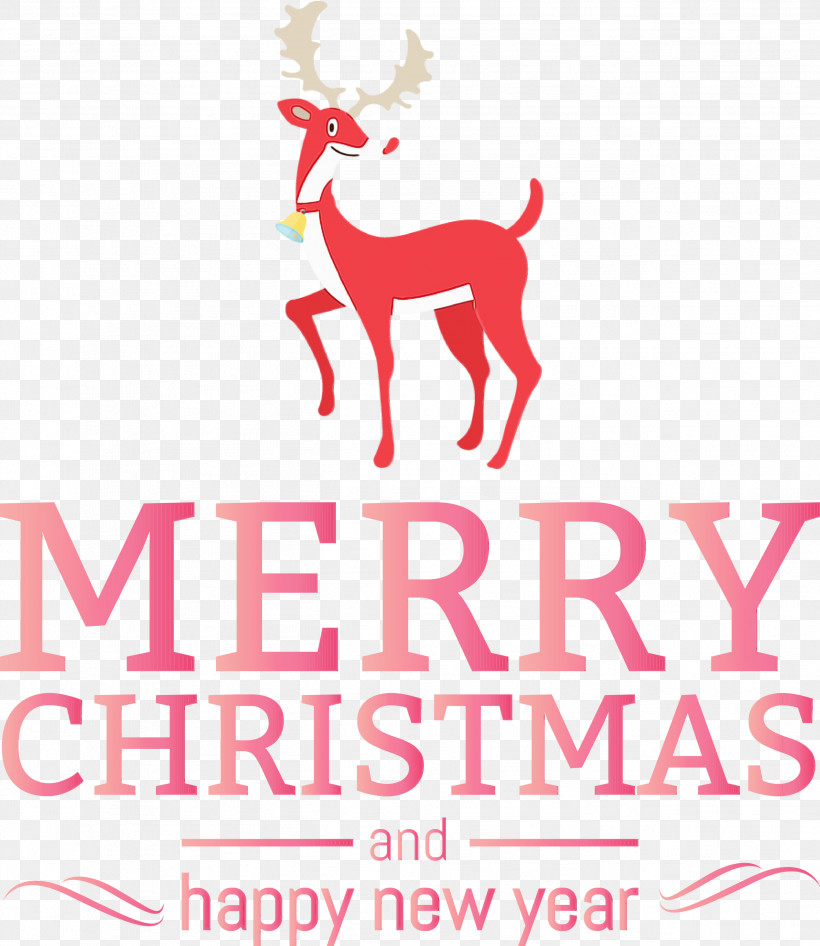 Reindeer, PNG, 2598x3000px, Happy New Year, Deer, Line, Logo, Mathematics Download Free