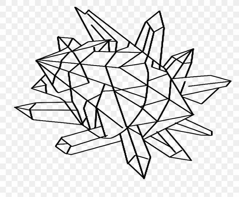 Triangle Point Symmetry Clip Art, PNG, 837x690px, Point, Area, Black And White, Leaf, Line Art Download Free