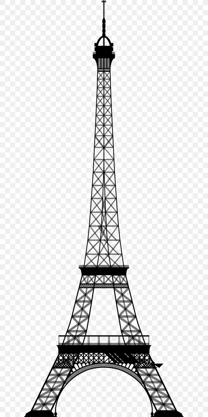 Eiffel Tower Clip Art, PNG, 960x1920px, Eiffel Tower, Black And White, Clock Tower, Drawing, France Download Free