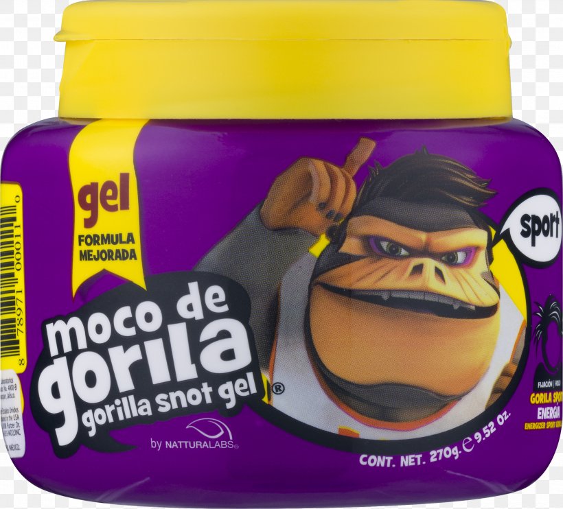 Moco De Gorila Gorilla Snot Gel Moco De Gorila Punk Original Gel Hair Styling Products Moco De Gorila Rockero Squizz, PNG, 2500x2264px, Gorilla, Brand, Chimpanzee, Cosmetics, Cosmetologist Download Free